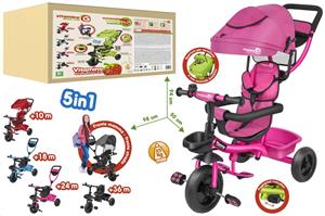 Triciclo Metallo Vitamino Evo2.0 C/Ped/Paras Rosa