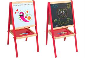 Lavagna In Legno  89Cm H C/Gessi/Cancellino