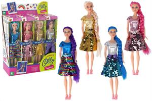 Fashion Doll C/Paillettes 4 Ass In 12 Pz D/Box