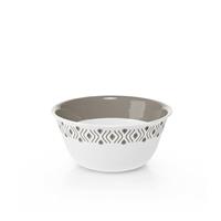 Ciotola Tosca D.19 Cm Bianco/Tortora Chiaro Plus