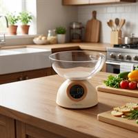 Bilancia Da Cucina Digitale Con Ciotola 5Kg Iridea Champagne Tognana