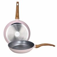 Set 2 Padelle Cm 24 Forged Pink Pepper Bamboo Tognana