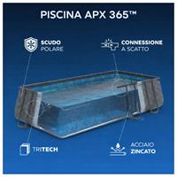 Piscina Apx 365 Rett.7.32m3.66m1.32m Cap.30.045 L Pompa/Scaletta Bestway