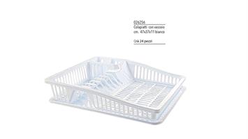 Scolapiatti C/Vassoio Grigio 47X37X11