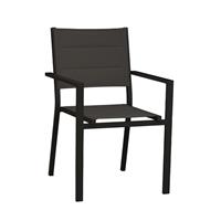 Poltrona Cm.62x56x87 h Struttura in Alluminio Antracite Telo Imbottito