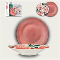 Servizio Piatti 12 Pz Rose