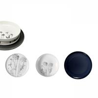 Servizio Piatti 18 Pezzi Giardini D'Inverno Porcellana Blu