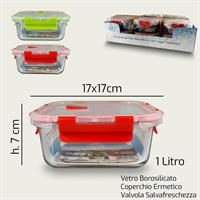 Contenitore Vetro Cm.17X17X7