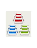 3 Contenitori Vetro Rettangolari