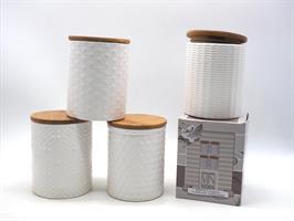 Barattolo Cilindrico H.12,5/D.9,5Cm . Con Tappo Legno