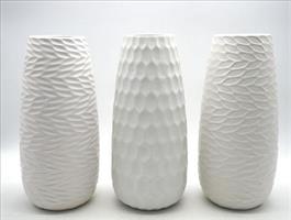 Vaso Grande Ceramica H.28/D.12Cm. Opaco Bianco