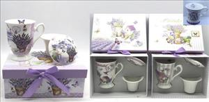 Tisaniera Filtro In Ceramica Decoro Lavanda