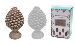 Pigna Lucida Anticata H25.5X16.7X16.7Cm - Bianco/Tortora