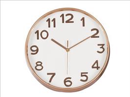 Orologio Rame Da Muro D.30.5Cm. Fondo Bianco