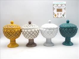 Scatola Pigna Anticata Con Coperchio 11.5X12X12Cm