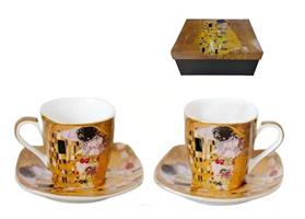 Set 2 Tazze Da Te Con Rose Conpiatti - 220Cc