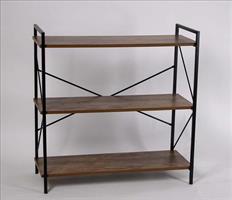 Libreria Legno Metallo 3 Ripiani H80.5X78X34.5Cm