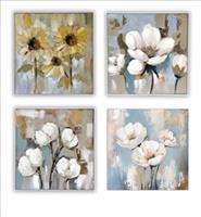 Quadro Con Pittura Materica A Rilievo 100X100Cm.