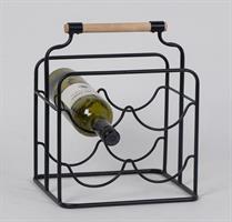 Porta 4 Bottiglie Metallo H32X26X23Cm.