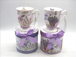 Tazza H.10X11,5X9Cm. Disegno Lavanda