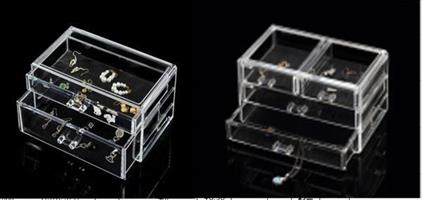 Porta Gioie Con Cassettini In Plexiglass H.11X15X24Cm.