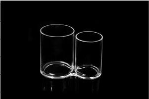 Porta Spazzolini Doppio Bicchiere In Plexiglass H.12X8.5X15Cm.