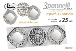 3 Specchi Plast. 25Cm         Km3039