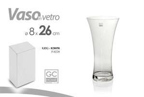 Vaso Vetro Trasp. 8*26Cm V0226