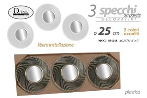 3 Specchi Pl.As 25Cm     Ag237M-W/Ag