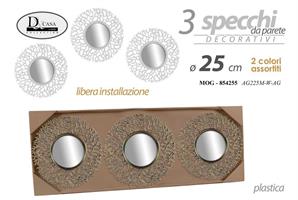 3 Specchi Pla.Ass. 25Cm  Ag225M-W/Ag