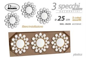 3 Specchi Pla.As. 25Cm    Ag223M-G-S