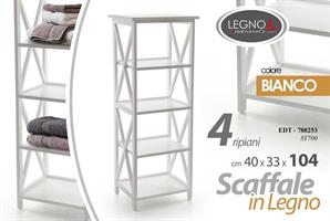 Scaffale 4 Ripiani  40*33*104.5 Cm