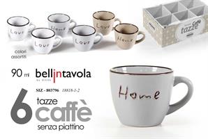 6 Tazzine Caffe 90 Ml