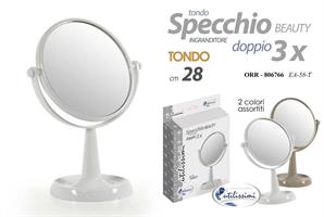 Specchio 3X Tondo Plastica