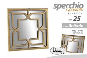 Specchio Oro Plastica  25 Cm