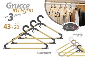 3 Grucce Legno 2*43*20 Cm