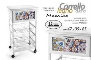 Carrello Cucina Mosaico 47*35*85 cm