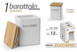 Barattolo.Zucchero Quadrato 10X13 Cm