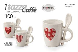 Tazza Con Cucchiaino Cuore  100 Cc