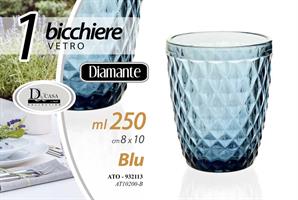 Bicchiere 250 Cc Diamant Blu 8*10 cm