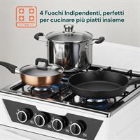 Mobilfornello 4F Con Vano Portabombola Staylux Poker Bianco