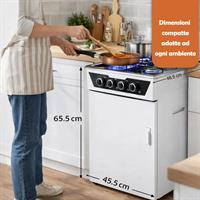 Mobilfornello 4F Con Vano Portabombola Staylux Poker Bianco