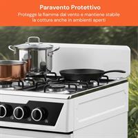 Mobilfornello 4F Con Vano Portabombola Staylux Poker Bianco