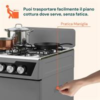 Mobilfornello 4F Con Vano Portabombola Staylux Poker Grigio
