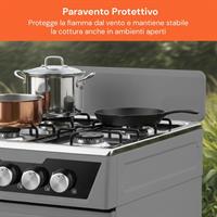 Mobilfornello 4F Con Vano Portabombola Staylux Poker Grigio