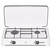 Fornello a gas gpl 2 fuochi + kit metano I-22 bianco itimat