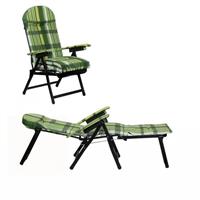 Sdraio Metallo Tahiti Imbottita Con Poggiapiedi E 6 Posizioni