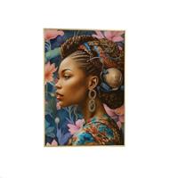 Quadro Donna Afro Capelli Raccolti