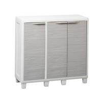 Mobile Woody's Basso 3 Ante 65x38x94 cm Grigio Chiaro/Tortora