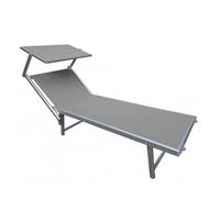 Lettino Basic con Tetto in Ferro Grigio